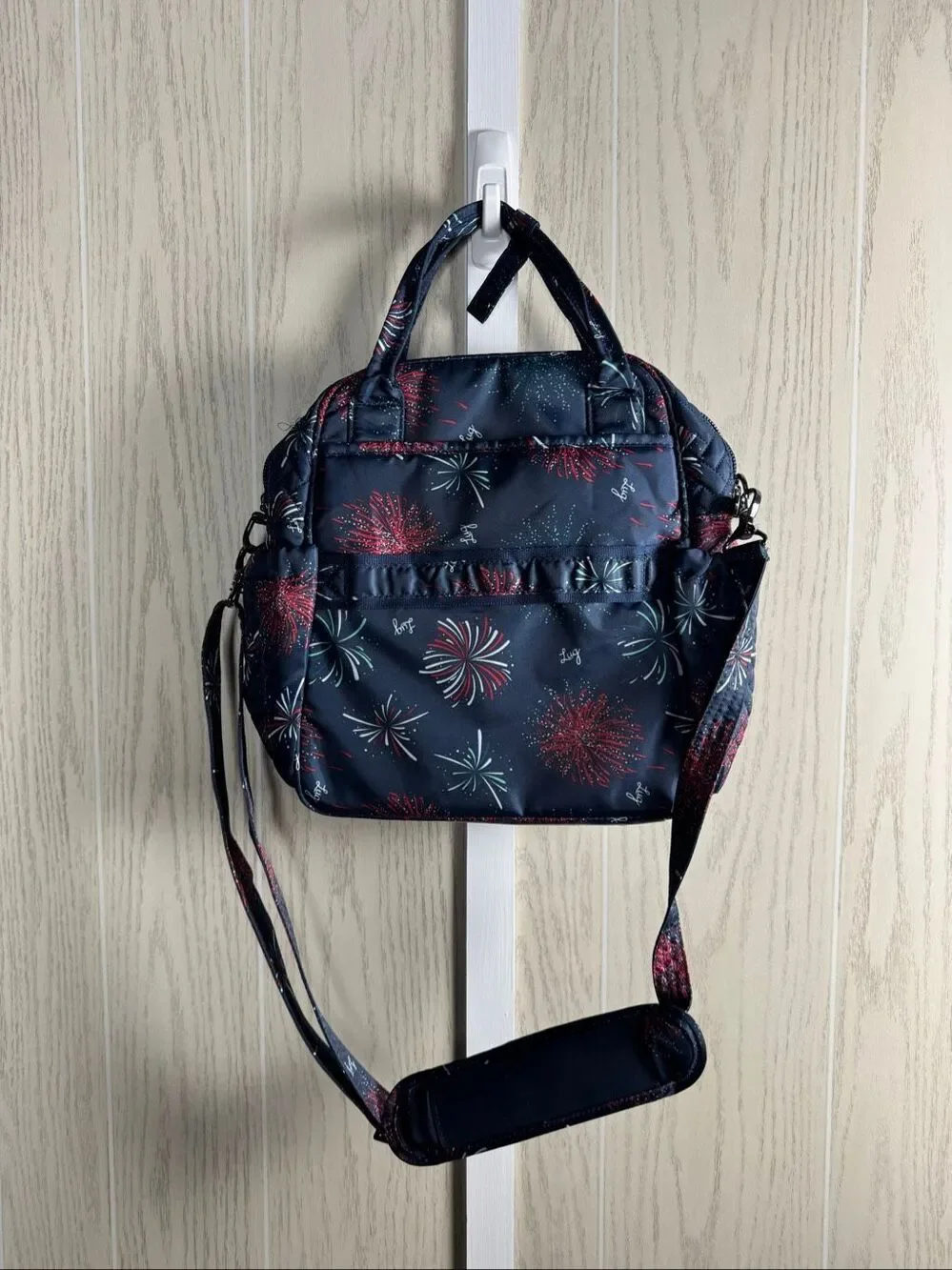 NWOT Lug Mini Puddle Jumper Backpack Navy Blue Fireworks Double Handle
